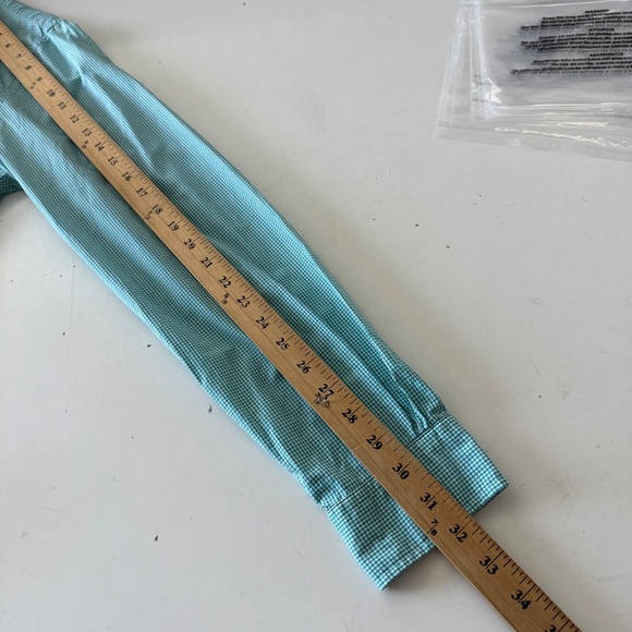 Brooks Brothers Red Fleece Mint Green Micro Gingham Button Down Shirt Men MEDIUM - Picture 7 of 9